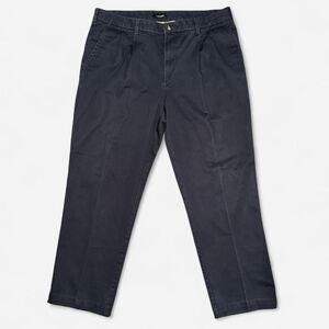 Van Heusen Men's Navy Blue Pleated Trousers Pants